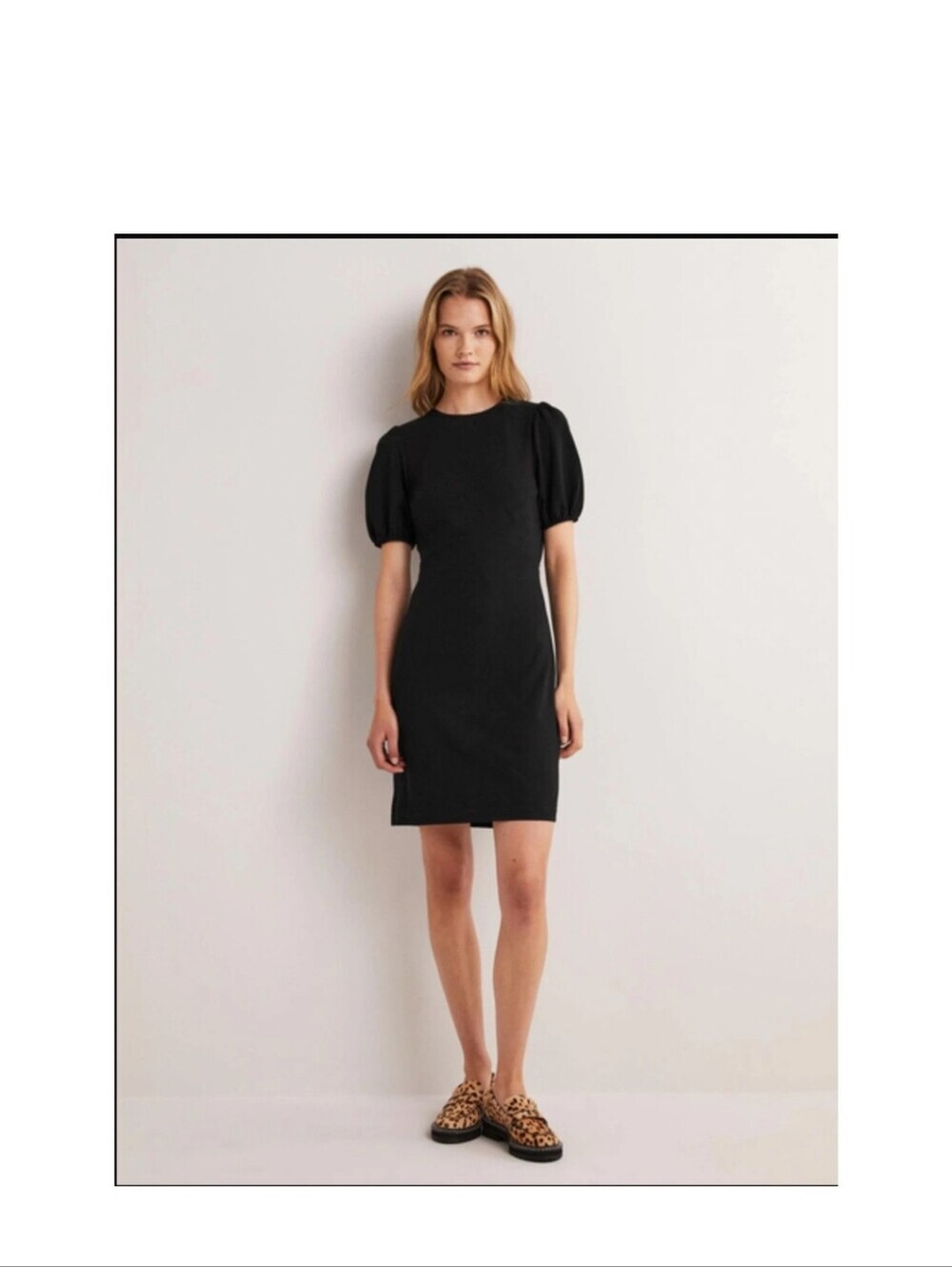 NWT Womens Boden Cut Out Jersey Mini Dress Back Button Size 12L